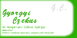 gyorgyi czekus business card